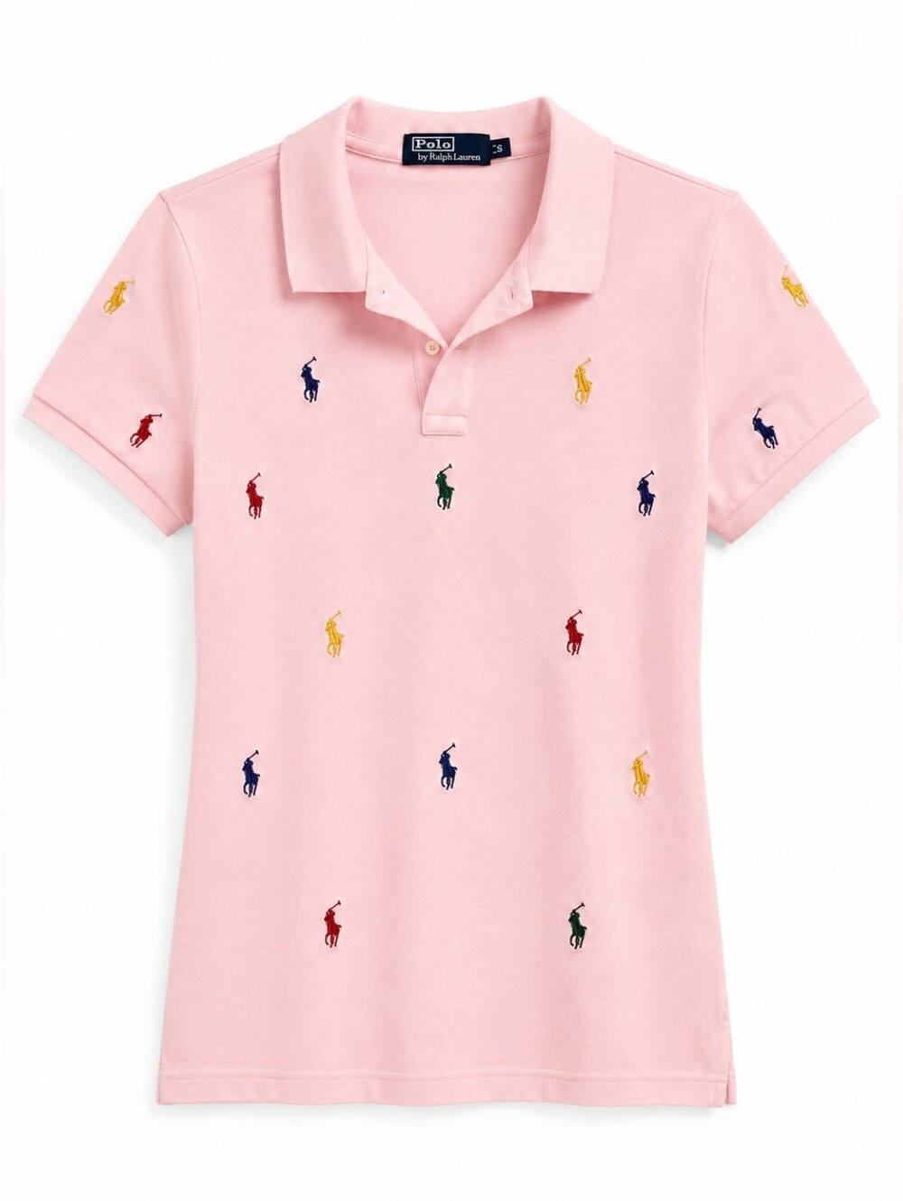 Polo Ralph Lauren Pink Multi Pony Embroidered Cotton Polo Shirt M, Heritage